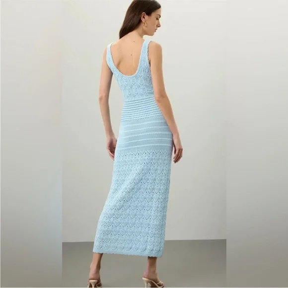 Ronny Kobo x RTR Blue Crochet Knit Dress, Size: XL Ronny Kobo x RTR Blue Crochet Knit Dress, Size: XL